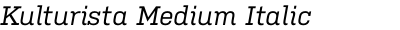 Kulturista Medium Italic